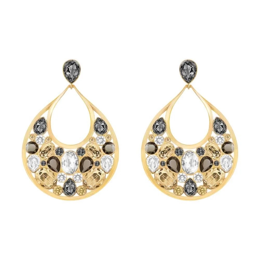 Swarovski Dorado Pierced Earrings Light Multi Gold